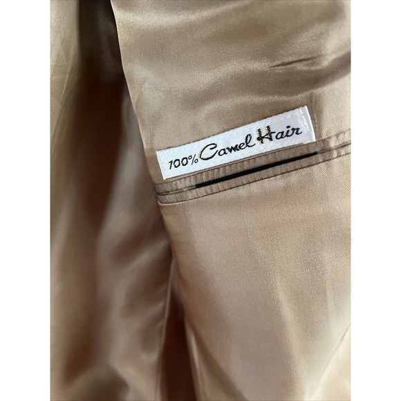 VTG Men's KINGSRIDGE Tan 100% Camel Hair Blazer Sports Jacket Made In U.S.A. - Picture 9 of 9